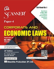 Scanner CA Final Group - I Paper - 4 Corporate and Economic Laws (Applicable for Nov. 2022) (Regular Edition)