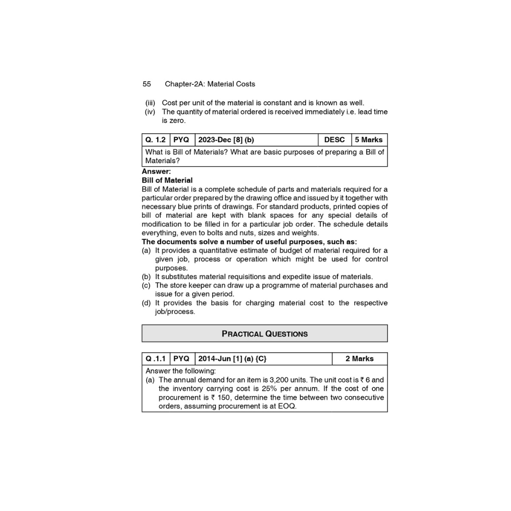 CMA Inter Paper - 8 Cost Accounting Dec'25, Jun'26 - Scanner Adda