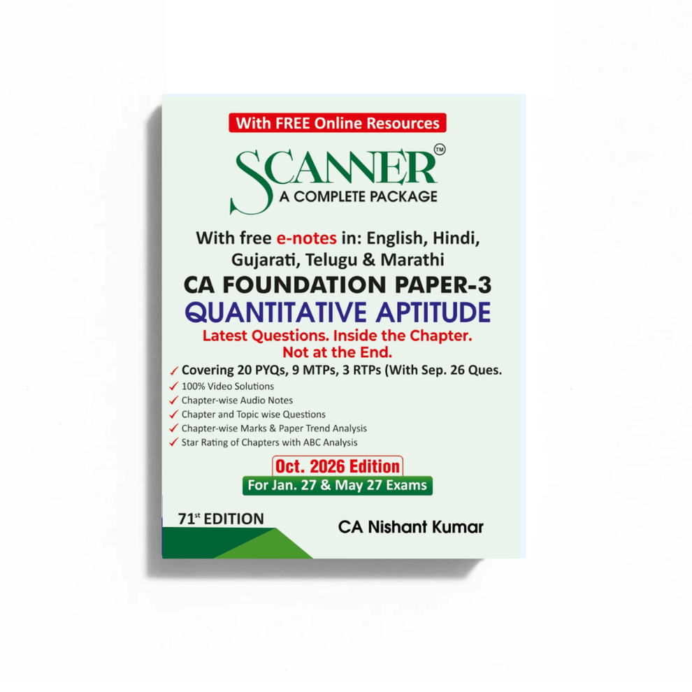 CA Foundation Paper - 3 Quantitative Aptitude For Jan. 27 & May 27 ...