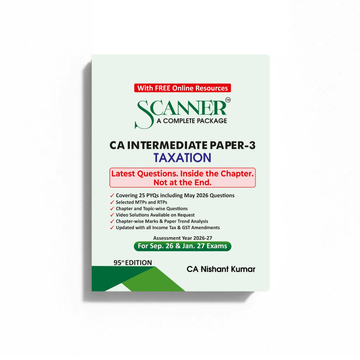 CA Inter Paper - 3 Taxation For Sep. 26, Jan. 27