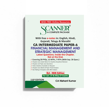 CA Inter Paper - 6 Financial Management and Strategic Management For Jan. 27 & May 27 Exams