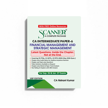 CA Inter Paper - 6 Financial Management and Strategic Management For May.26, Sep. 26 , Jan. 27