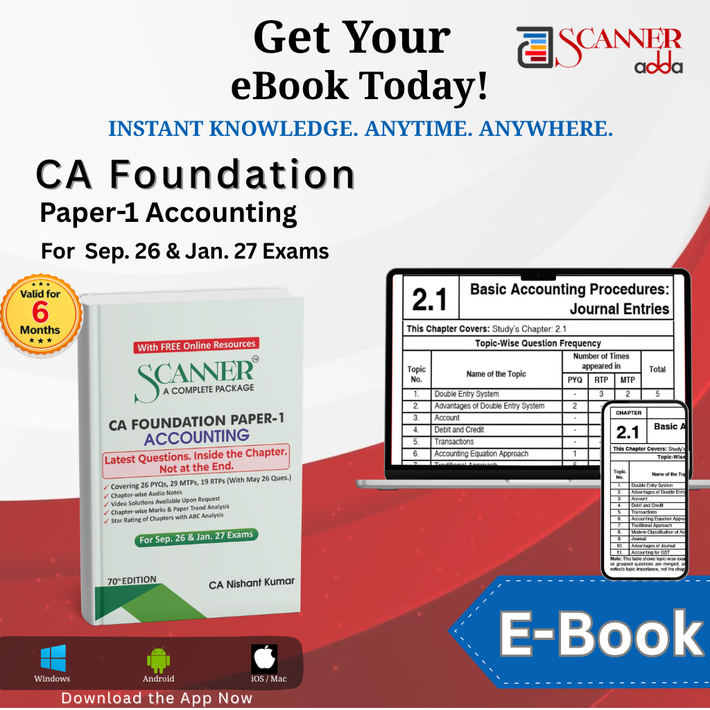 CA Foundation Paper - 1 Accounting For Sep. 26 & Jan. 27 Exams