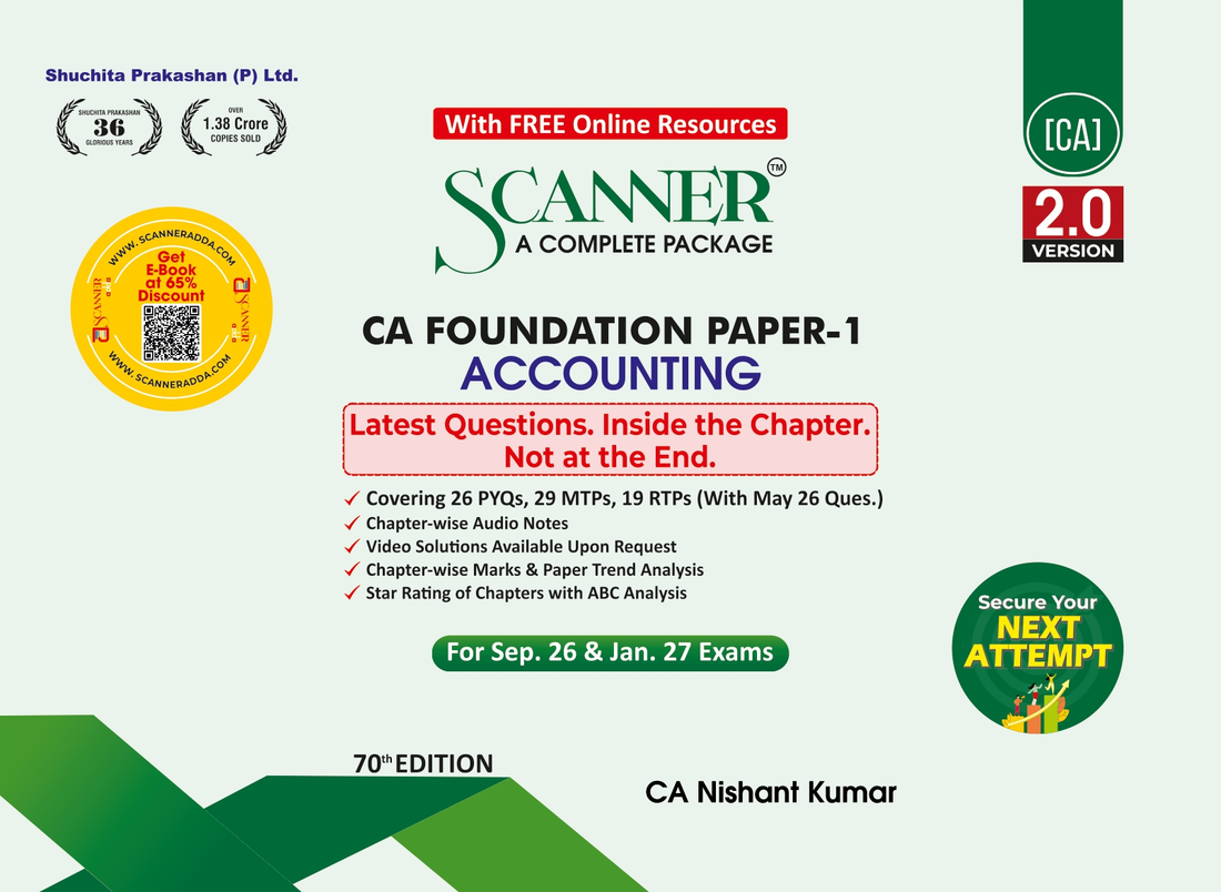 CA Foundation Paper - 1 Accounting For Sep. 26 & Jan. 27 Exams