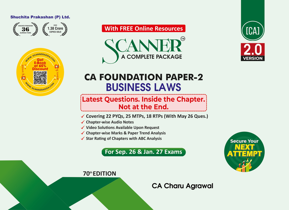 CA Foundation Paper - 2 Business Laws For Sep. 26 &amp; Jan. 27 Exams