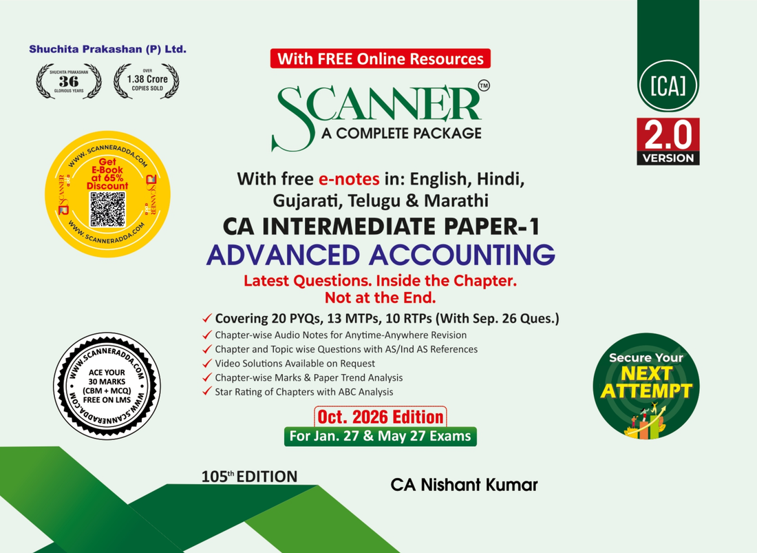CA Inter Paper - 1 Advanced Accounting for Jan. 27, May 27