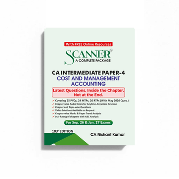 CA Inter Paper - 4 Cost and Management Accounting For Sep.26 & Jan .27 Exams
