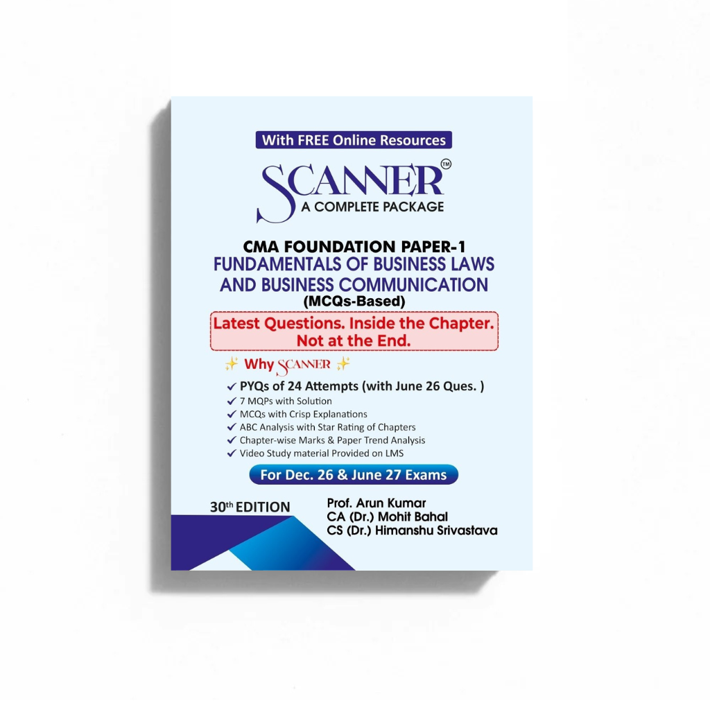 CMA Foundation Paper - 1 Fundamentals of Business Laws and Business Communication For Dec. 2026 , Jun. 27 Exams - Scanner Adda