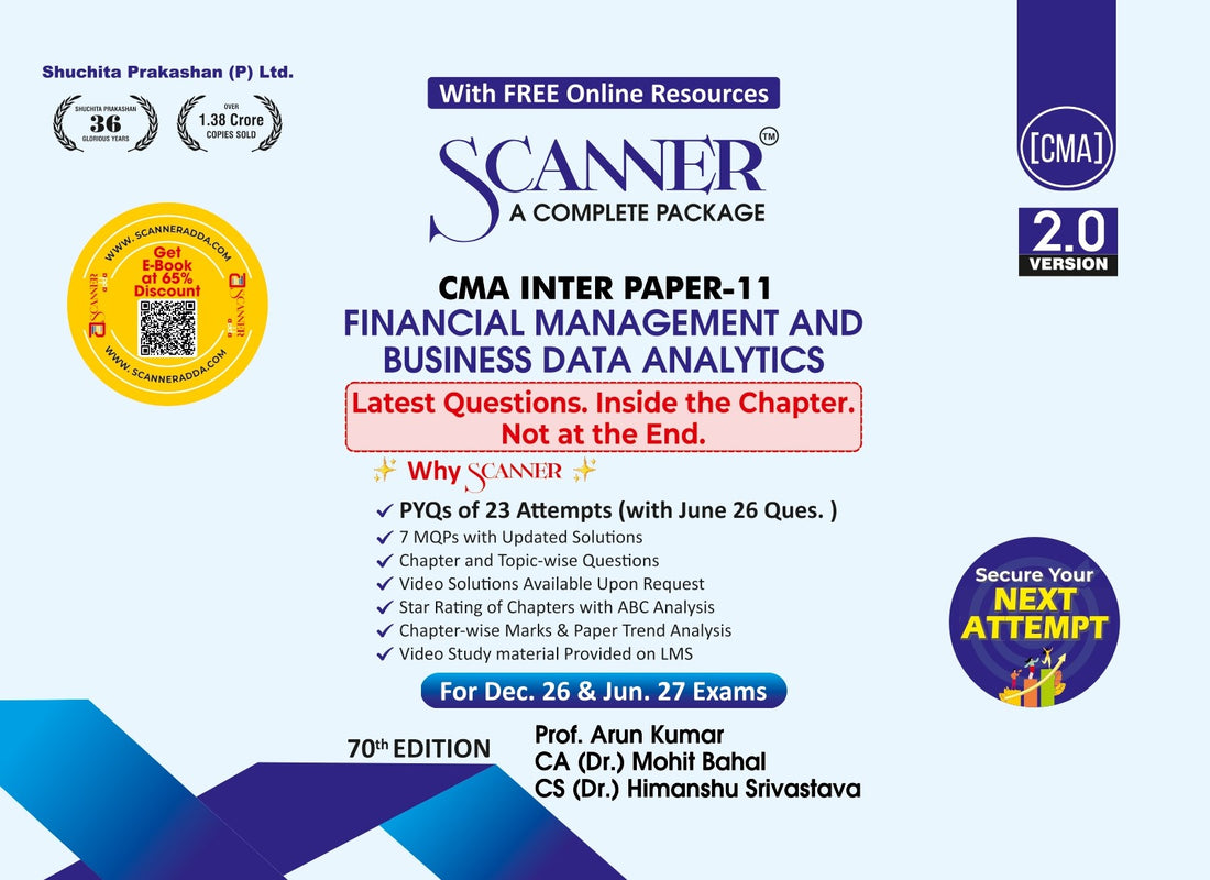 CMA Inter Paper - 11 Financial Management and Business Data Analytics for Dec.26, Jun.27
