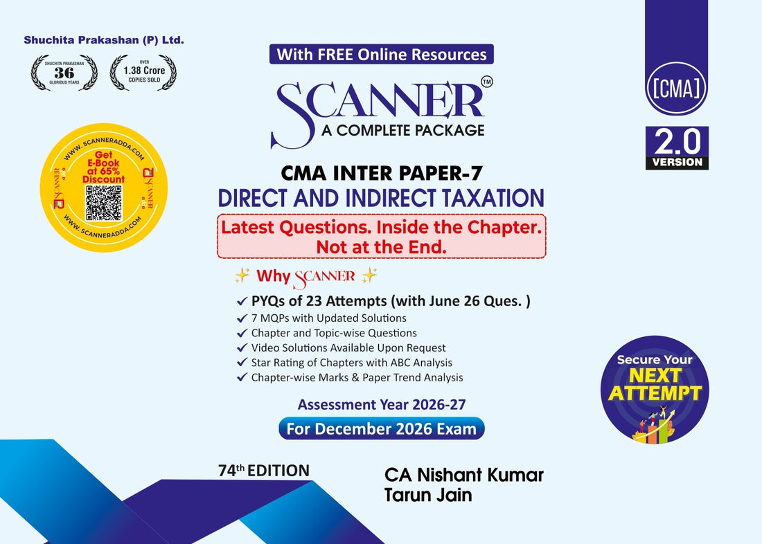CMA Inter Paper - 7 Direct and Indirect Taxation for Dec.26