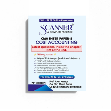 CMA Inter Paper - 8 Cost Accounting For Dec. 26 ,Jun. 27 Exams