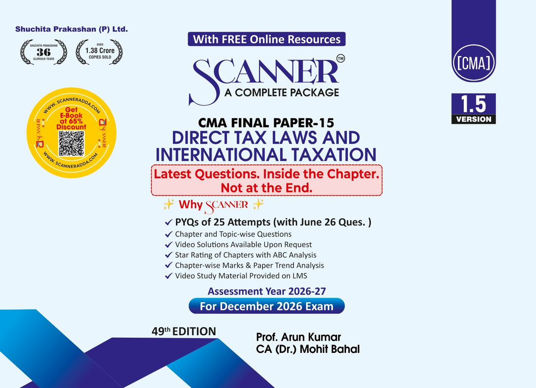 CMA Final Paper - 15 Direct Tax Laws and International Taxation For Dec.26 Exam