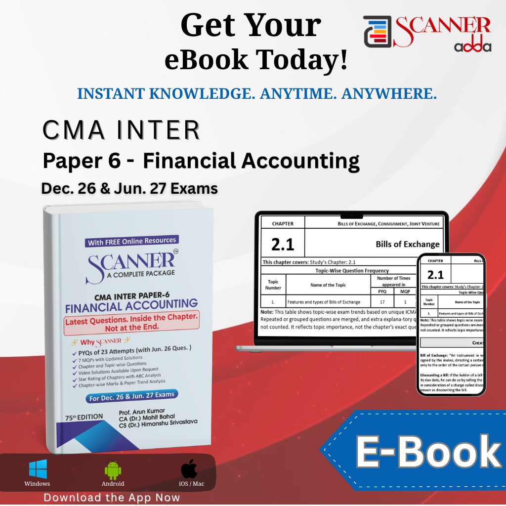CMA Inter Paper - 6 Financial Accounting For Dec. 26 & Jun. 27 Exams - Scanner Adda