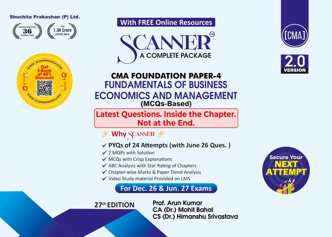 CMA Foundation Paper - 4 Fundamentals of Business Economics and Management For Dec. 26 & Jun. 27 Exams - Scanner Adda