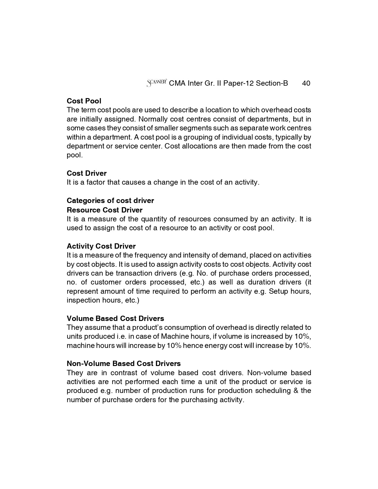 CMA Inter Paper - 12 Management Accounting For Dec.26 , Jun.27 - Scanner Adda