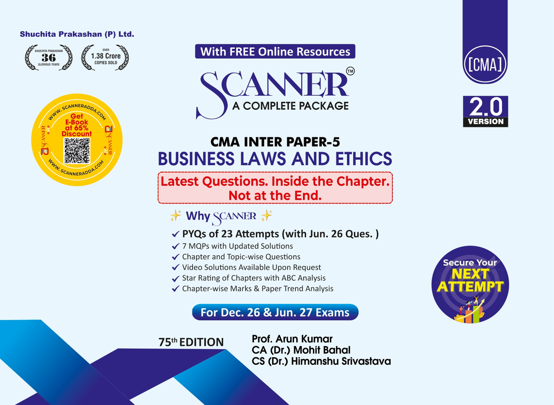 CMA Inter Paper - 5 Business Laws and Ethics For Dec. 26 & Jun. 27 Exams