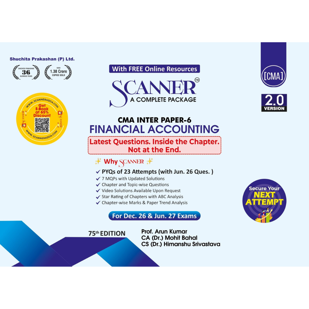 CMA Inter Paper - 6 Financial Accounting For Dec. 26 & Jun. 27 Exams