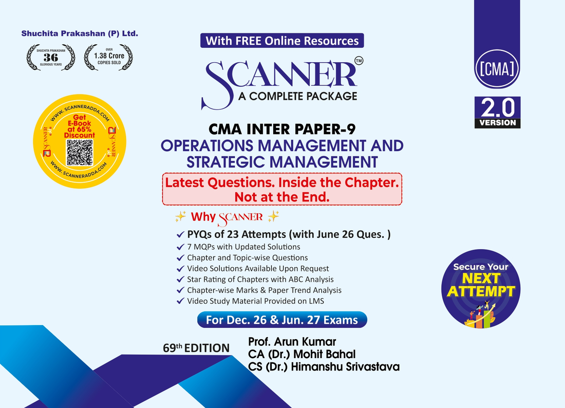 CMA Inter Paper - 9 Operations Management and Strategic Management for Dec.26, Jun.27 Exams
