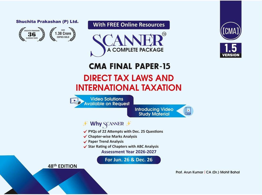 CMA Final Paper - 15 Direct Tax Laws and International Taxation For Jun. 26 & Dec. 26