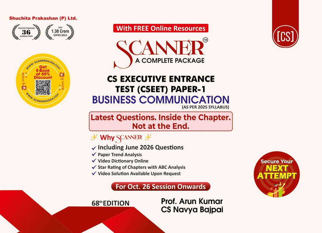 CSEET Paper - 1 Business Communication For Oct. 26&nbsp;Session Onwards Exams