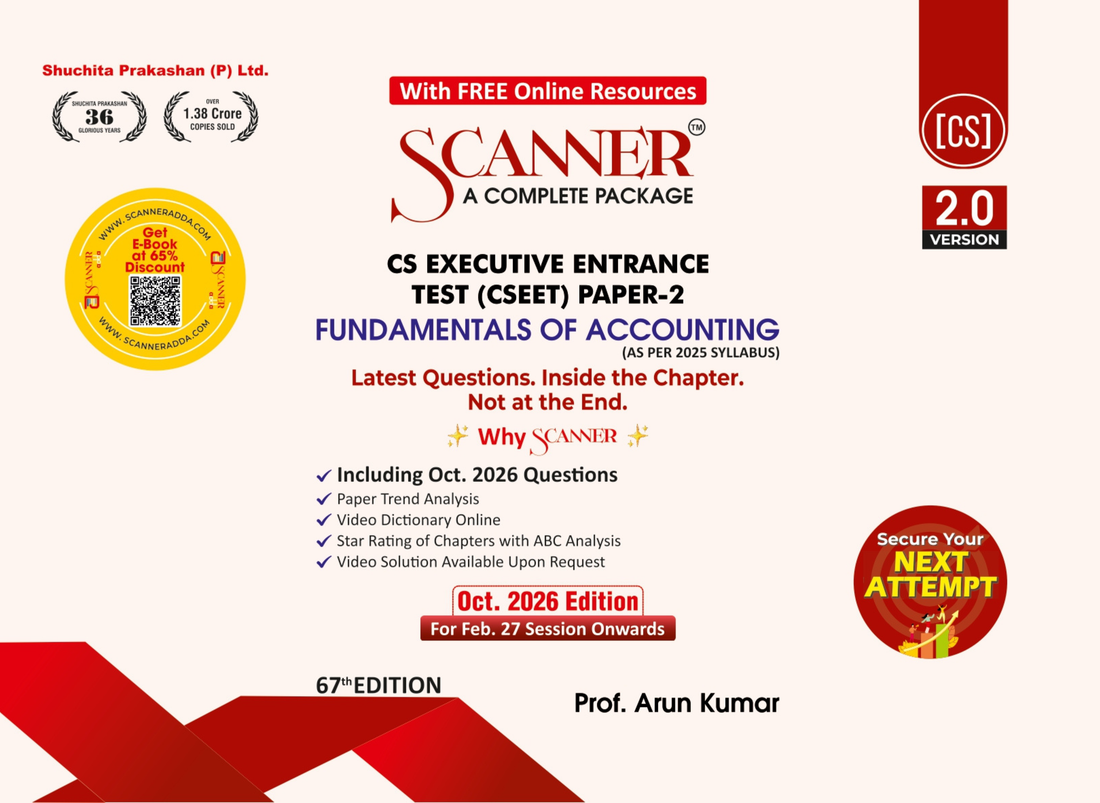 CSEET Paper - 2 Fundamentals of Accounting For Feb.27 Session Onwards Exams