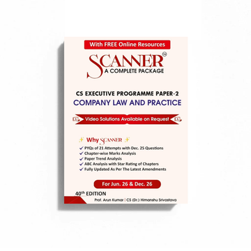 CS Executive Paper - 2 Company Law and Practice Jun'26, Dec'26