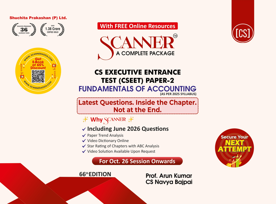 CSEET Paper - 2 Fundamentals of Accounting For Oct.26 Session Onwards - Scanner Adda