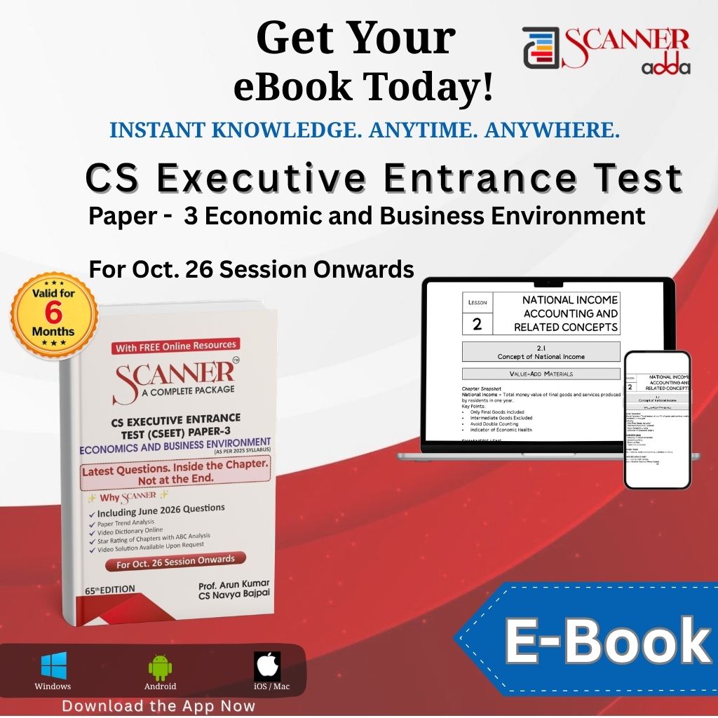 CSEET Paper - 3 Economic and Business Environment For Oct.26 - Scanner Adda