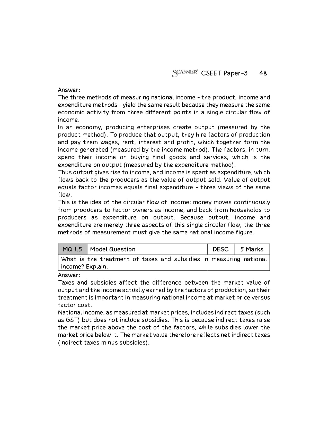 CSEET Paper - 3 Economic and Business Environment For Oct.26 - Scanner Adda