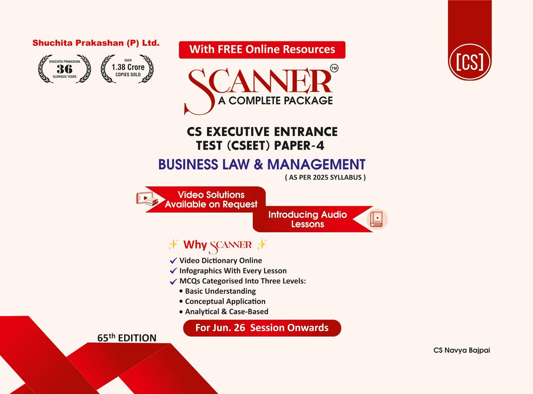 CSEET Paper - 4 Business Law & Management For Jun. 26 Session