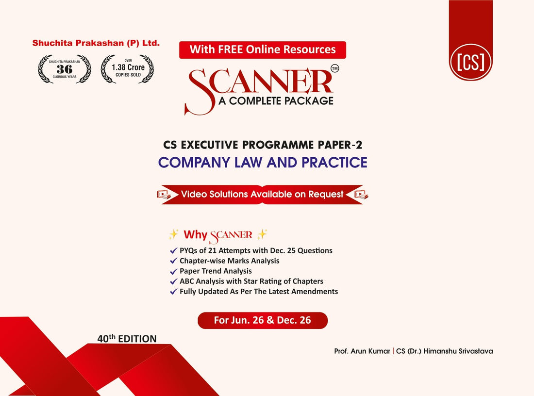 CS Executive Paper - 2 Company Law and Practice Jun'26, Dec'26