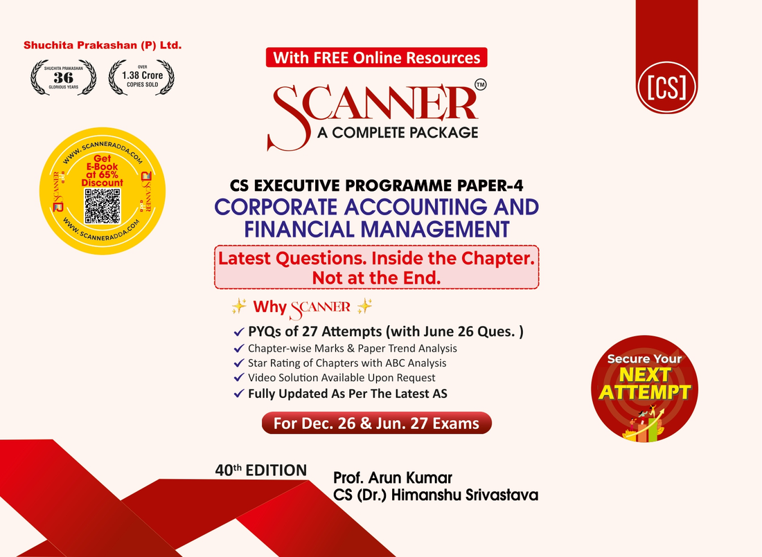 CS Executive Paper - 4 Corporate Accounting and Financial Management For Dec. 26 ,Jun. 27