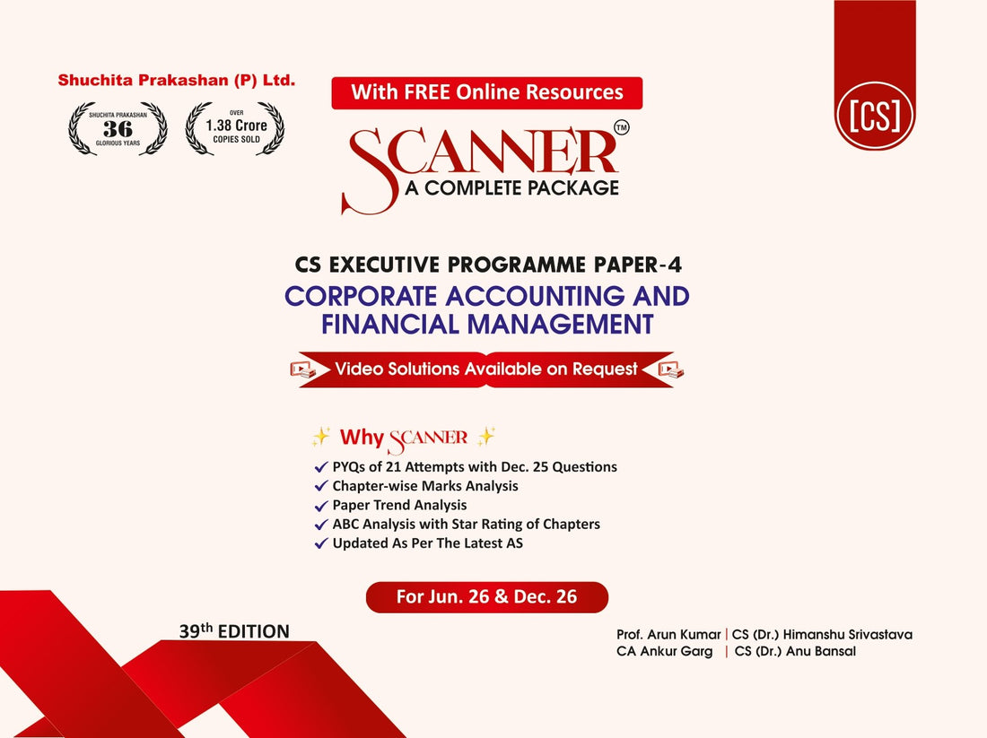 CS Executive Paper - 4 Corporate Accounting and Financial Management Jun'26, Dec'26
