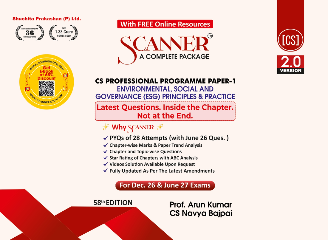CS Professional Paper - 1 Environmental, Social and Governance-Principle and Practice For Dec. 26, June 27