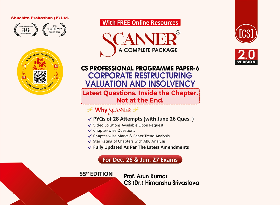 CS Professional Paper - 6 Corporate Restructuring, Valuation and Insolvency For Dec. 26 , Jun. 27