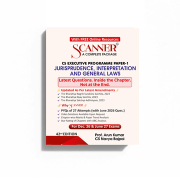 CS Executive Paper - 1 Jurisprudence, Interpretations and General Laws Dec. 26 ,June 27