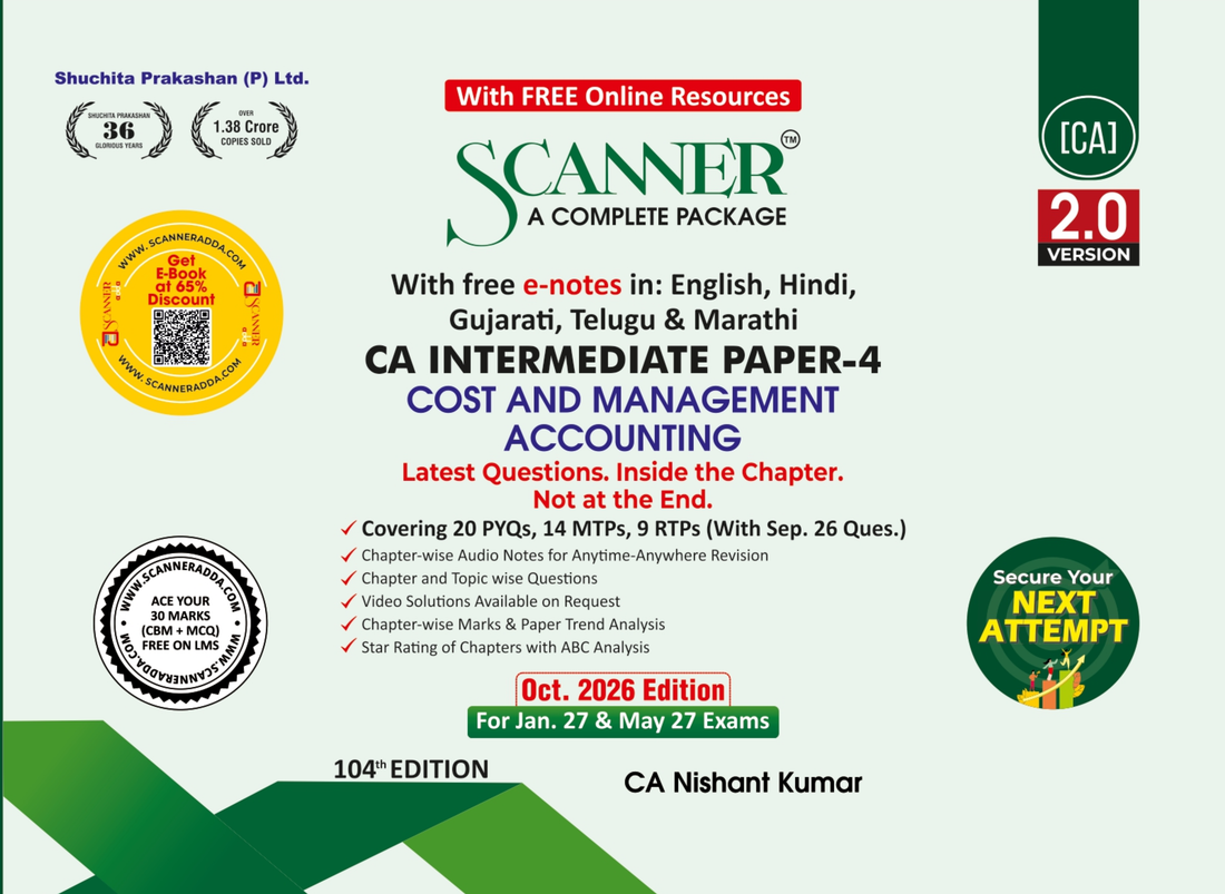 CA Inter Paper - 4 Cost and Management Accounting For Jan .27 & May.27 Exams